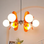 Chandelier | Floral Sputnik Design Metal & Glass | Adjustable Cord