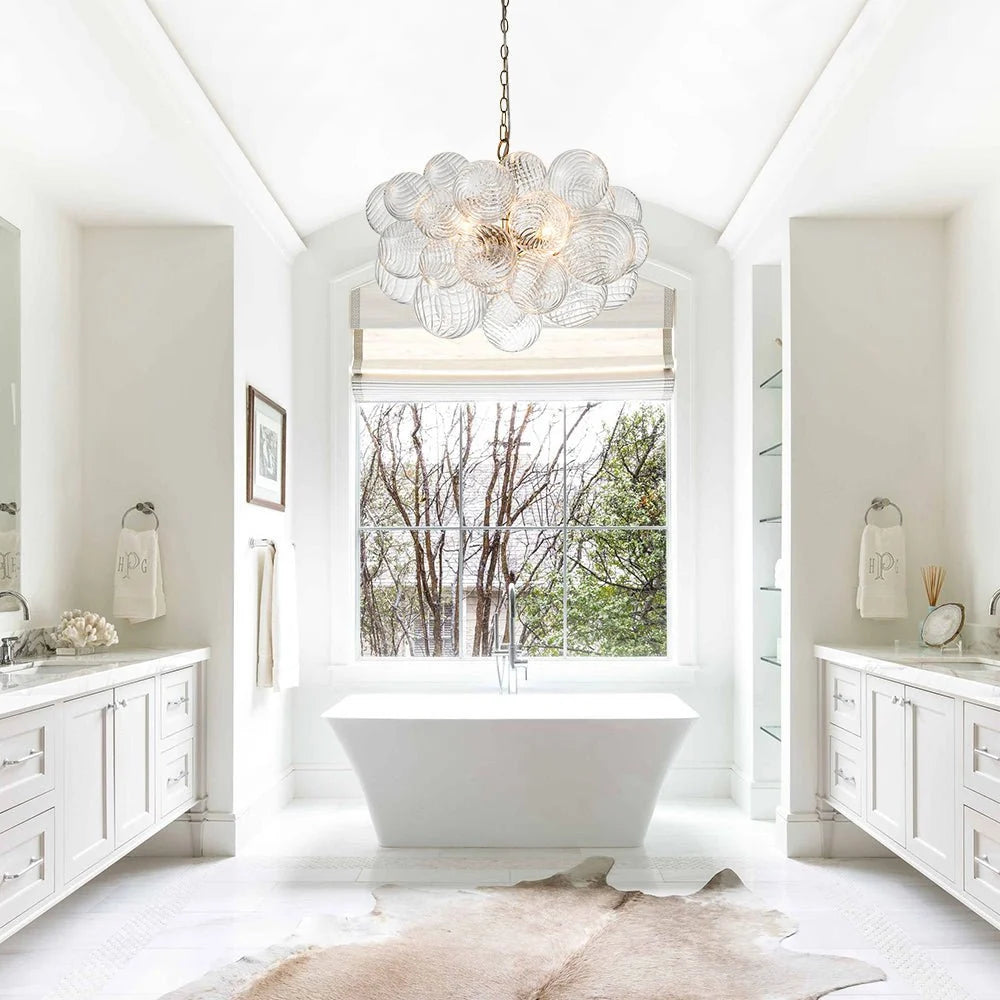 Chandelier | Glass Bubble Cluster & Gold Finish | Multiple Sizes