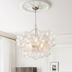 Chandelier | Glass Bubble Cluster & Gold Finish | Multiple Sizes