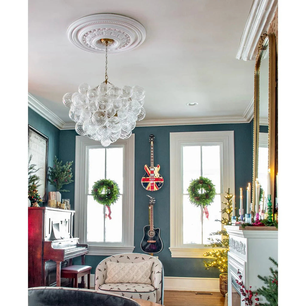 Chandelier | Glass Bubble Cluster & Gold Finish | Multiple Sizes