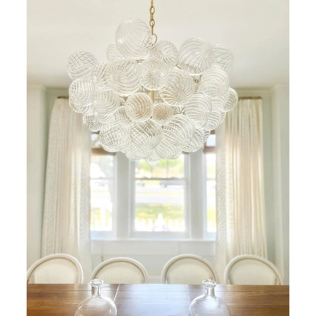 Chandelier | Glass Bubble Cluster & Gold Finish | Multiple Sizes