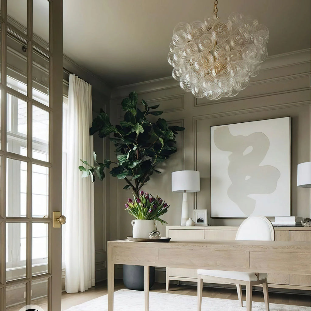Chandelier | Glass Bubble Cluster & Gold Finish | Multiple Sizes