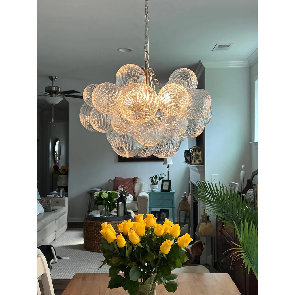 Chandelier | Glass Bubble Cluster & Gold Finish | Multiple Sizes