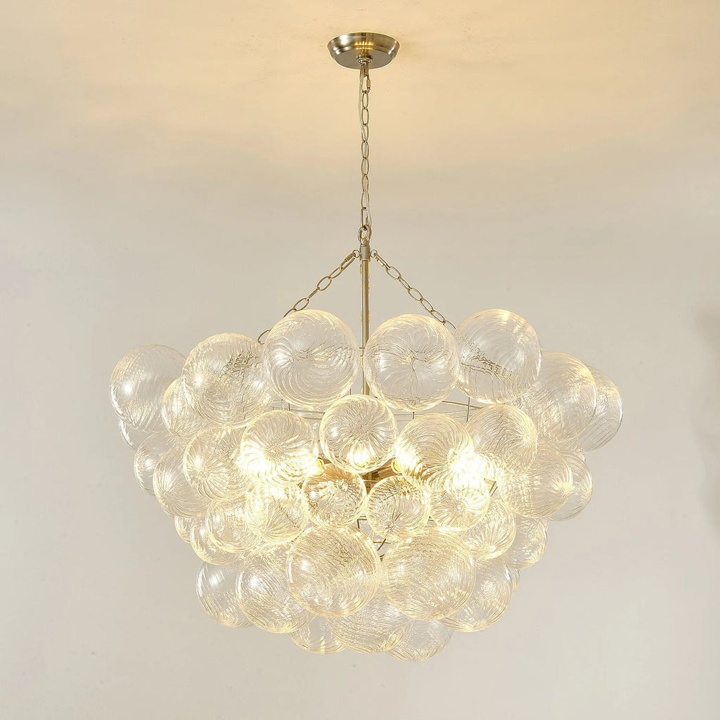 Chandelier | Glass Bubble Cluster & Gold Finish | Multiple Sizes
