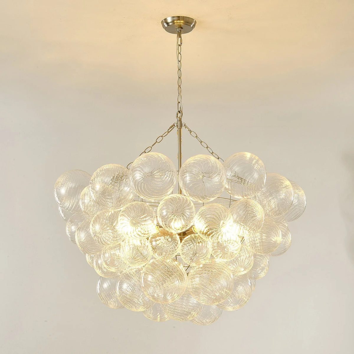Chandelier | Glass Bubble Cluster & Gold Finish | Multiple Sizes