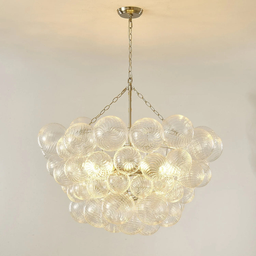 Chandelier | Glass Bubble Cluster & Gold Finish | Multiple Sizes