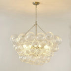 Chandelier | Glass Bubble Cluster & Gold Finish | Multiple Sizes