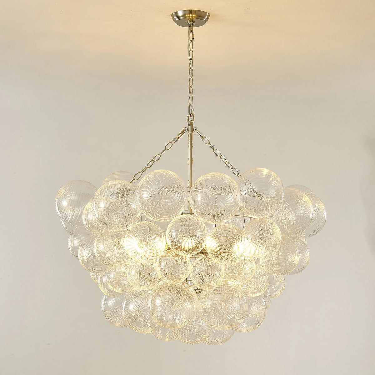 Chandelier | Glass Bubble Cluster & Gold Finish | Multiple Sizes