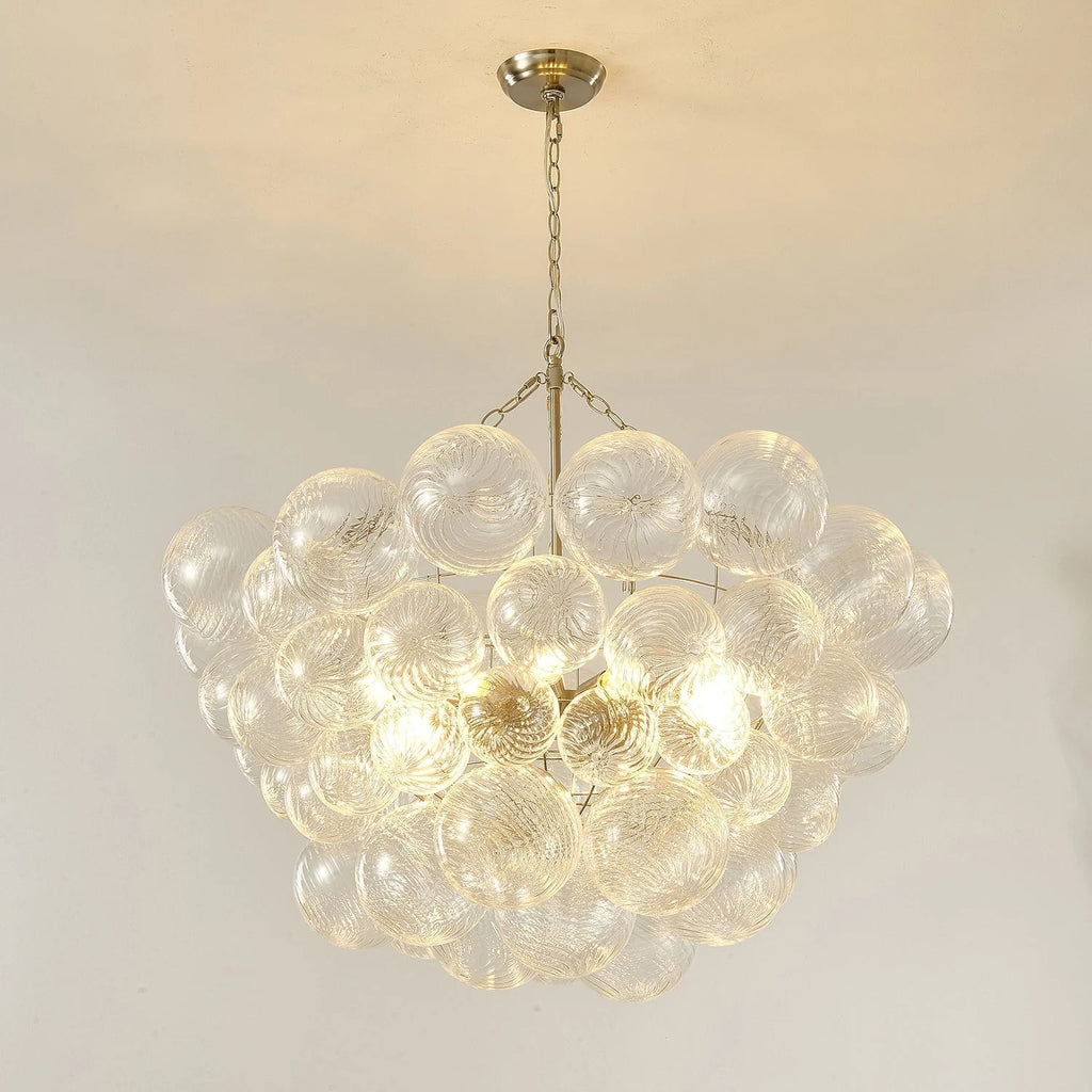 Chandelier | Glass Bubble Cluster & Gold Finish | Multiple Sizes