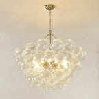Chandelier | Glass Bubble Cluster & Gold Finish | Multiple Sizes