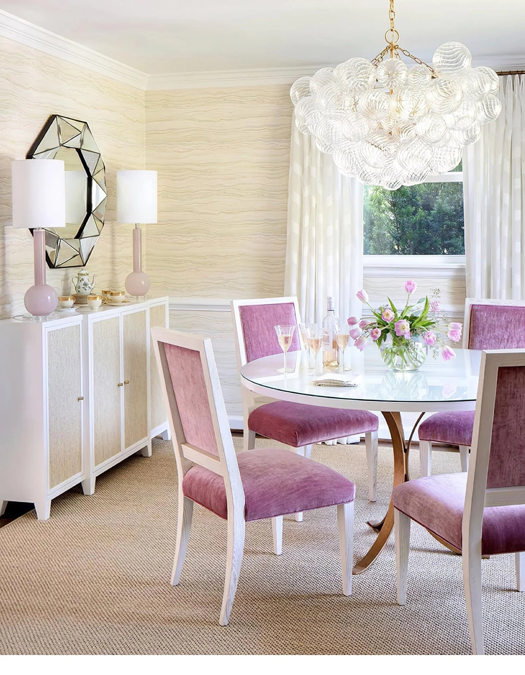 Chandelier | Glass Bubble Cluster & Gold Finish | Multiple Sizes