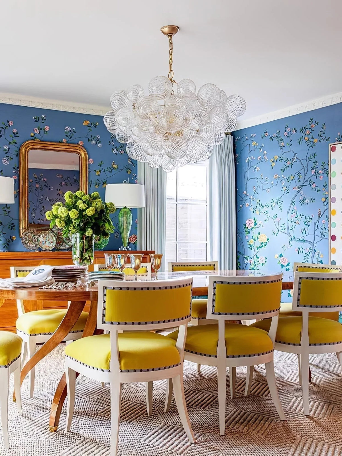 Chandelier | Glass Bubble Cluster & Gold Finish | Multiple Sizes