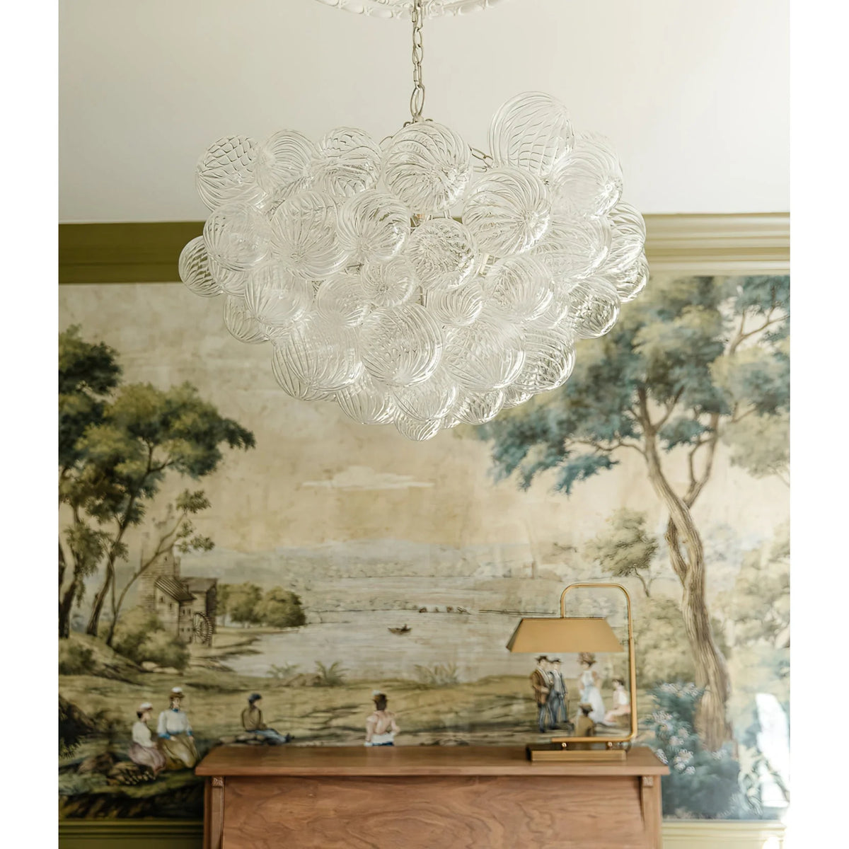 Chandelier | Glass Bubble Cluster & Gold Finish | Multiple Sizes