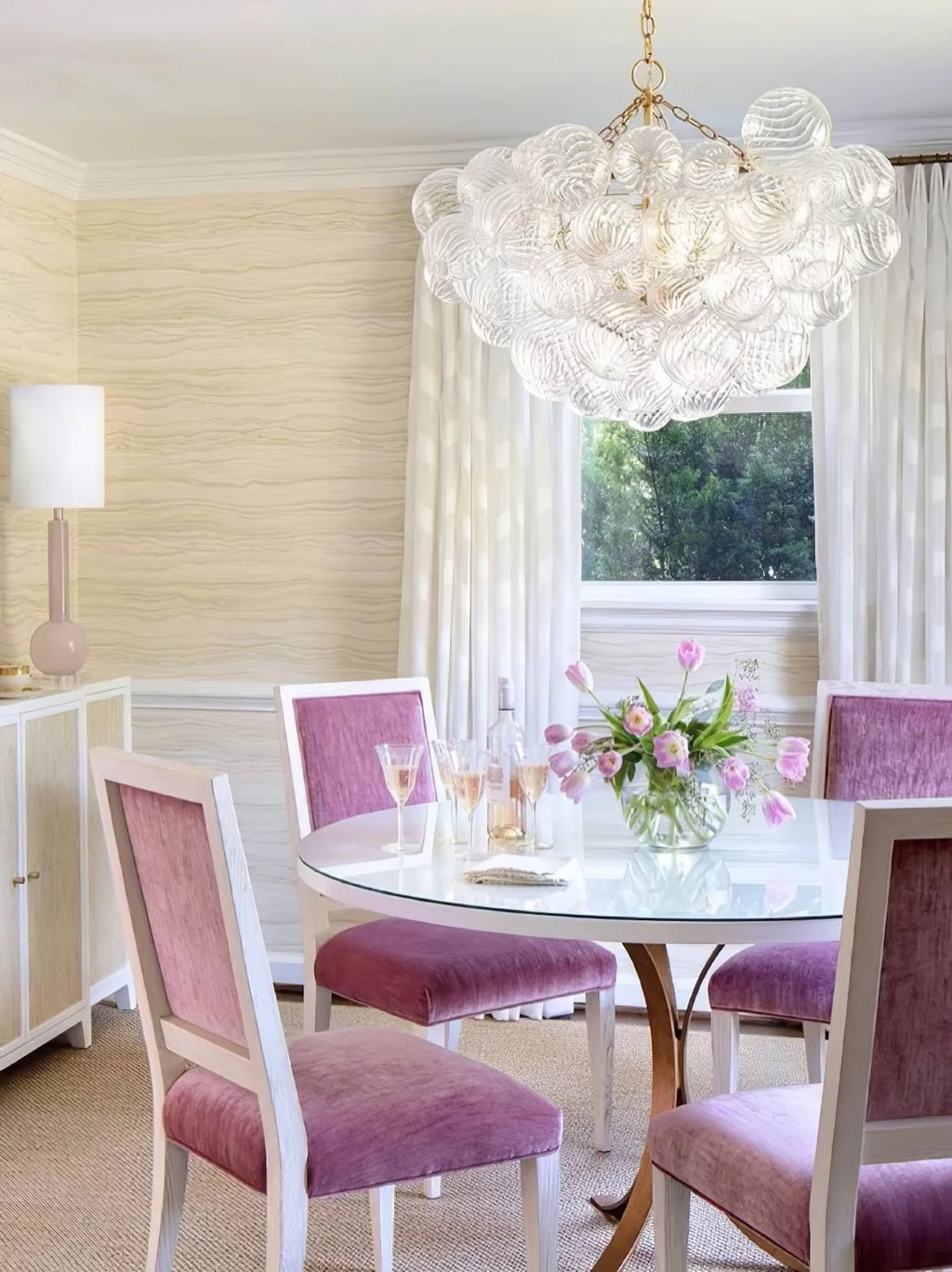 Chandelier | Glass Bubble Cluster & Gold Finish | Multiple Sizes