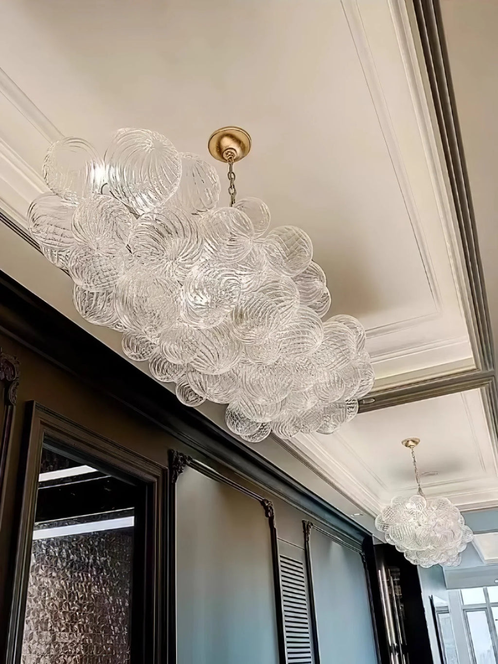Chandelier | Glass Bubble Cluster & Gold Finish | Multiple Sizes