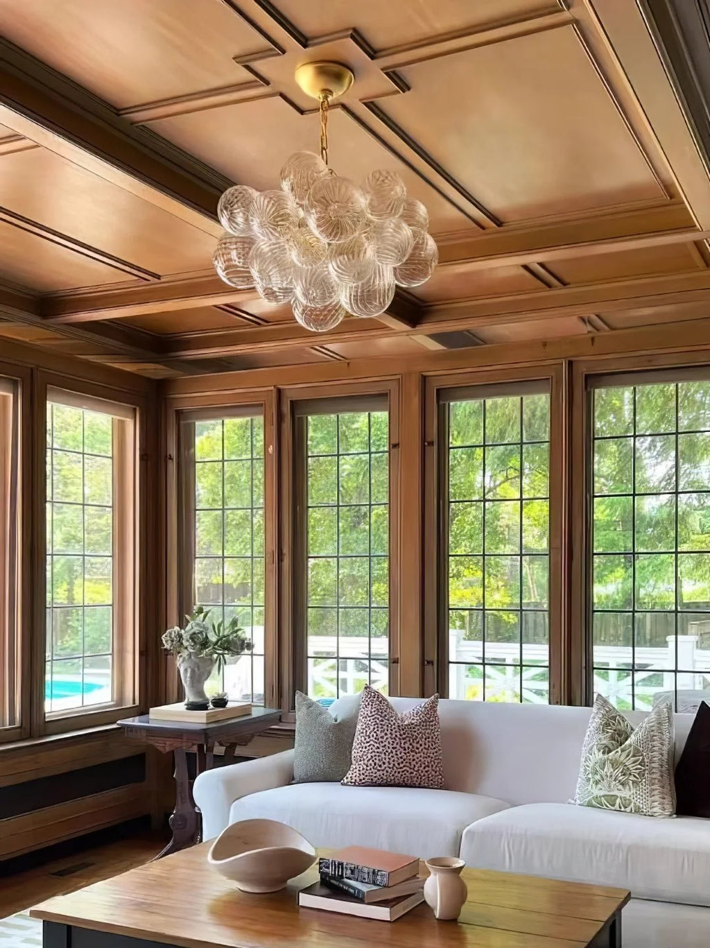 Chandelier | Glass Bubble Cluster & Gold Finish | Multiple Sizes