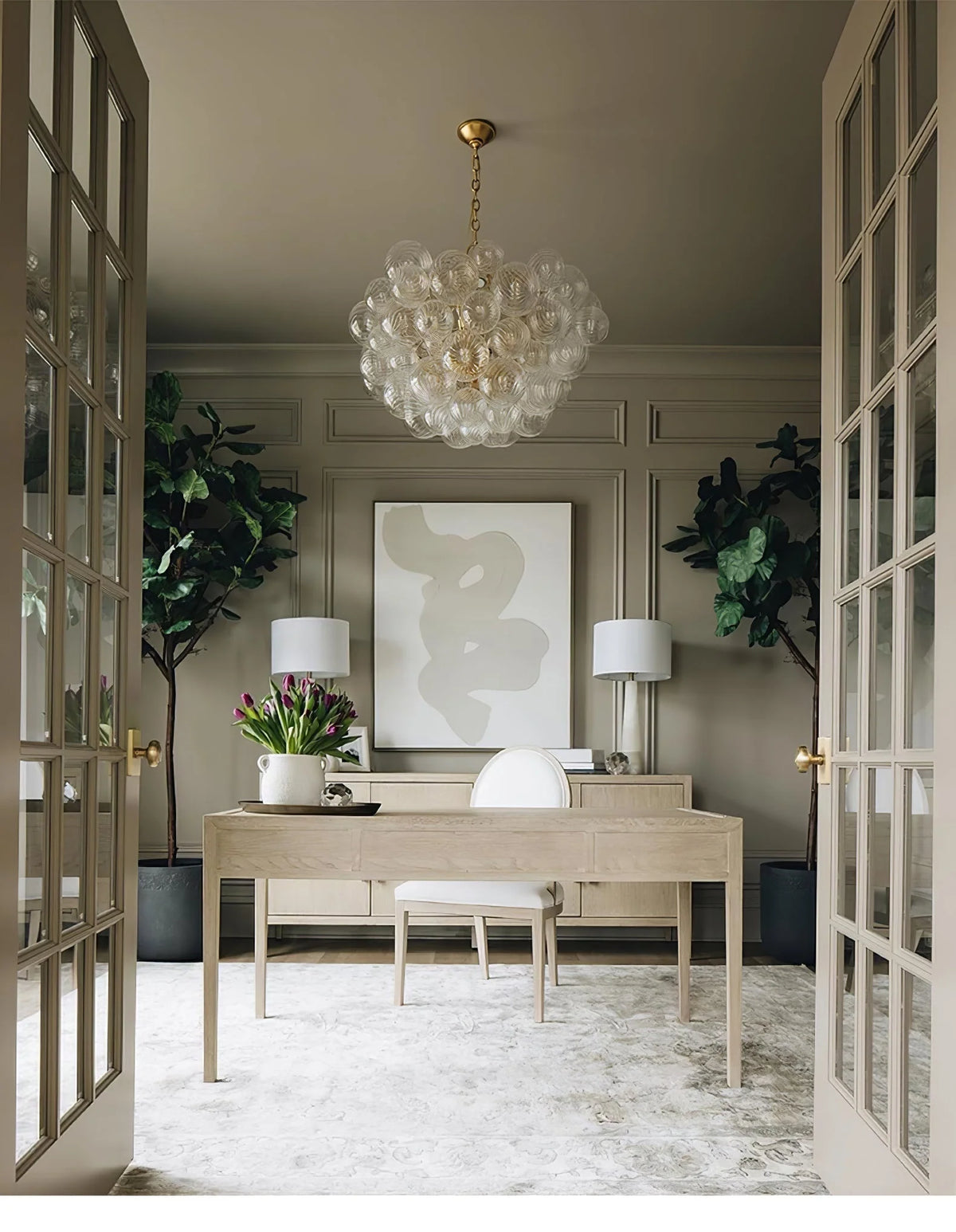 Chandelier | Glass Bubble Cluster & Gold Finish | Multiple Sizes