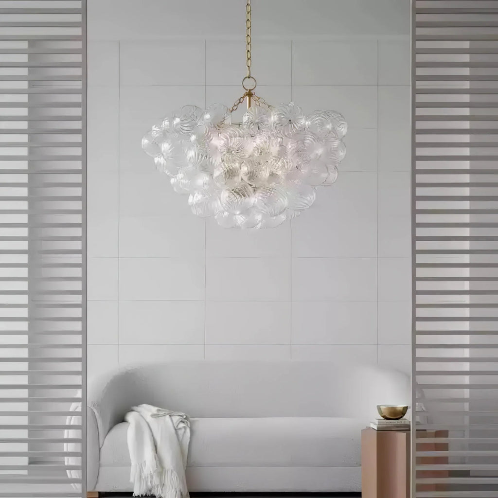 Chandelier | Glass Bubble Cluster & Gold Finish | Multiple Sizes
