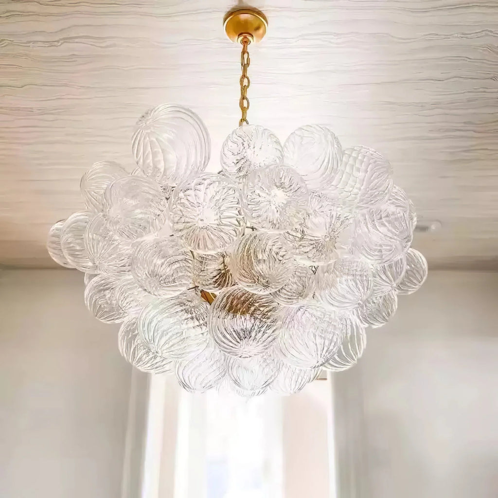 Chandelier | Glass Bubble Cluster & Gold Finish | Multiple Sizes