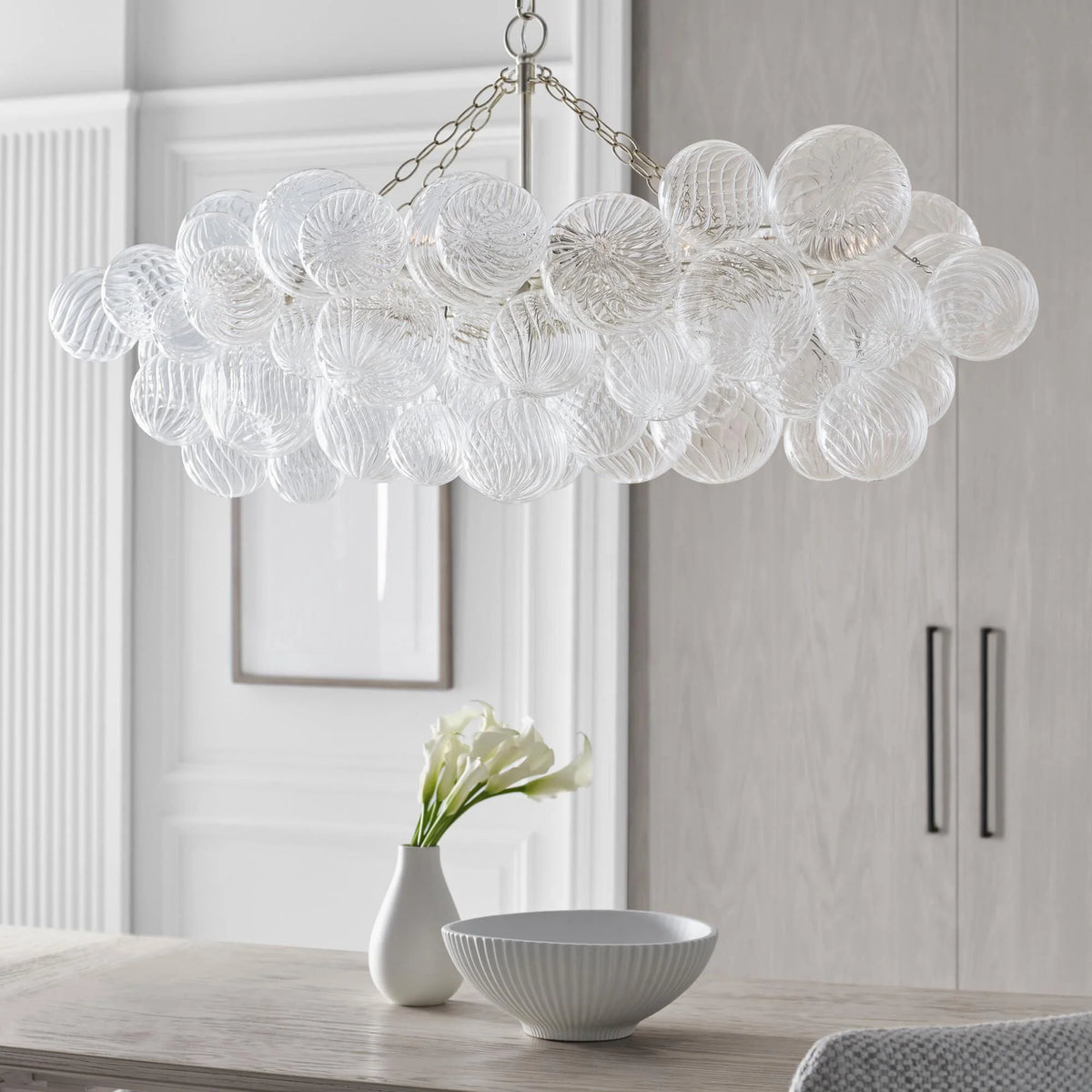Chandelier | Glass Bubble Cluster & Gold Finish | Multiple Sizes