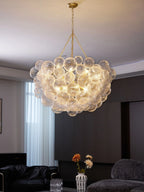 Chandelier | Glass Bubble Cluster & Gold Finish | Multiple Sizes