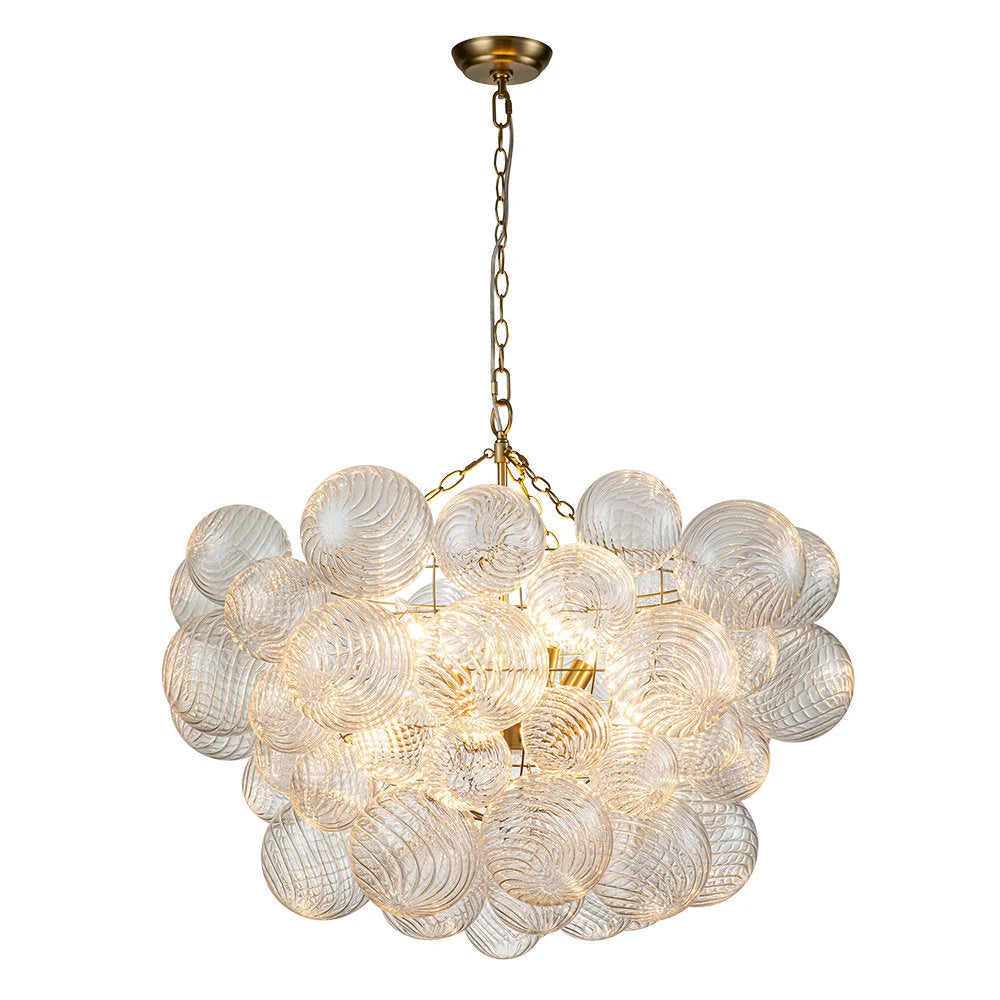 Chandelier | Glass Bubble Cluster & Gold Finish | Multiple Sizes