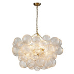 Chandelier | Glass Bubble Cluster & Gold Finish | Multiple Sizes