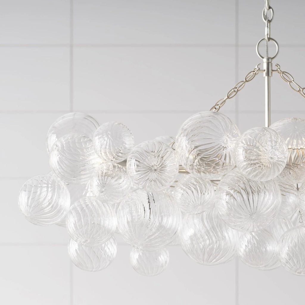 Chandelier | Glass Bubble Cluster & Gold Finish | Multiple Sizes