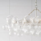 Chandelier | Glass Bubble Cluster & Gold Finish | Multiple Sizes