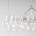 Chandelier | Glass Bubble Cluster & Gold Finish | Multiple Sizes