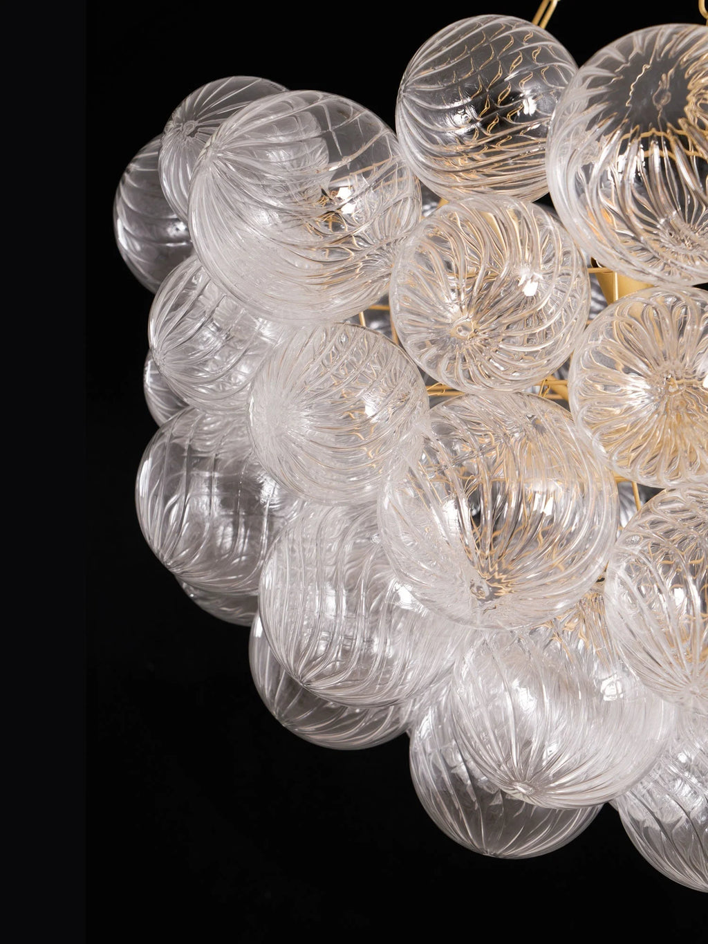 Chandelier | Glass Bubble Cluster & Gold Finish | Multiple Sizes