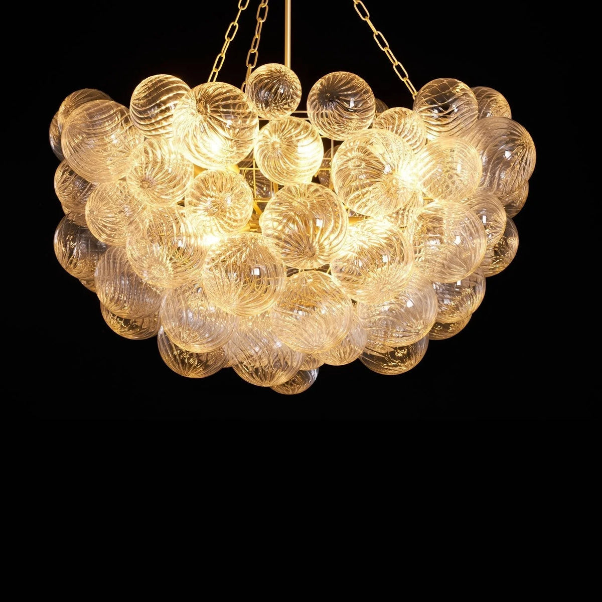 Chandelier | Glass Bubble Cluster & Gold Finish | Multiple Sizes