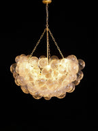 Chandelier | Glass Bubble Cluster & Gold Finish | Multiple Sizes