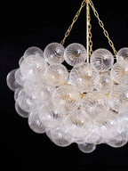 Chandelier | Glass Bubble Cluster & Gold Finish | Multiple Sizes