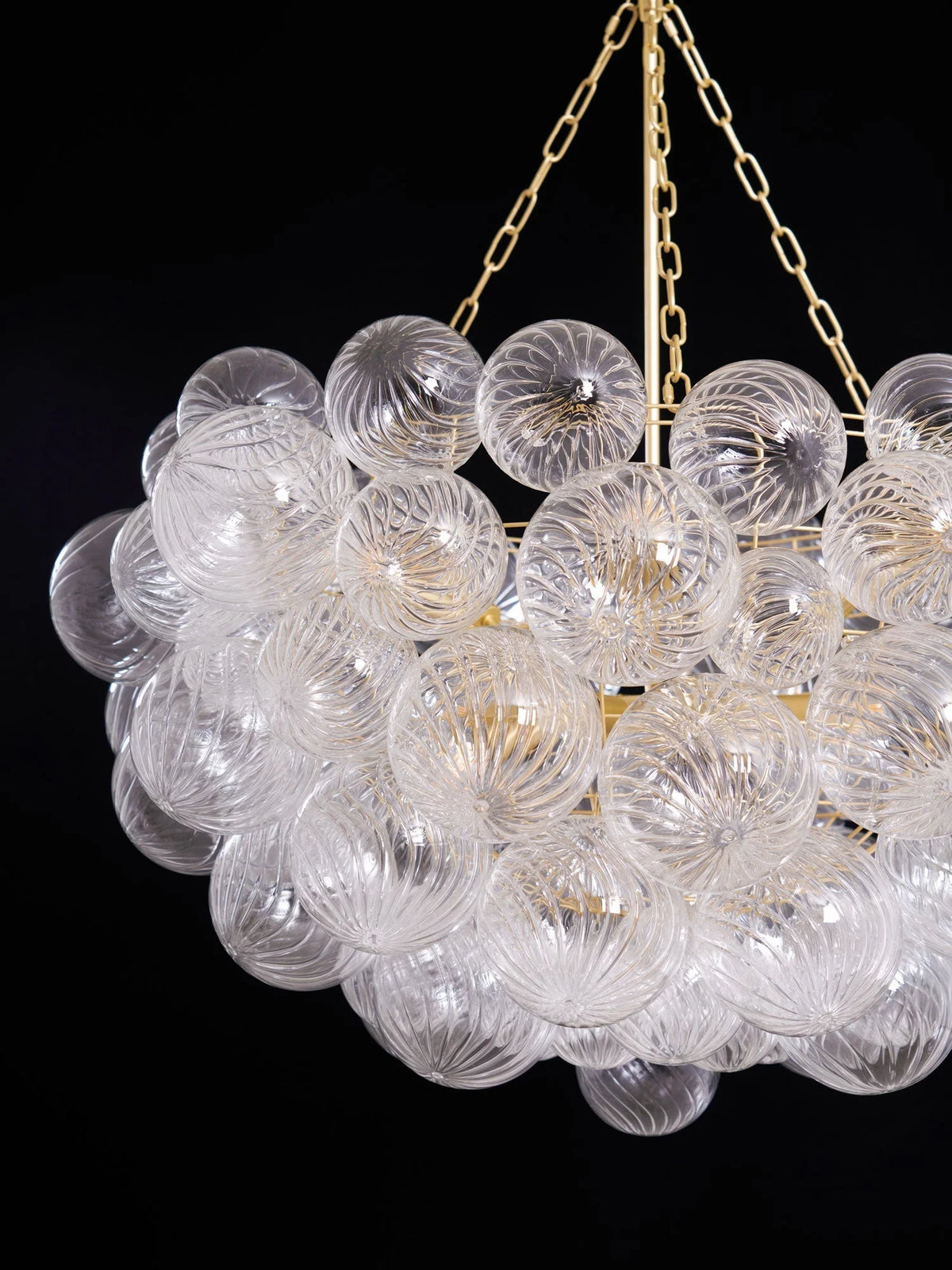 Chandelier | Glass Bubble Cluster & Gold Finish | Multiple Sizes