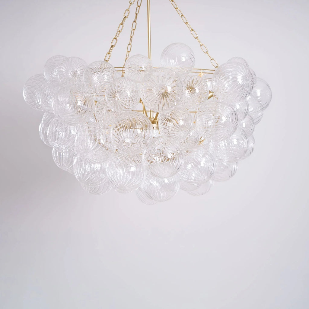 Chandelier | Glass Bubble Cluster & Gold Finish | Multiple Sizes