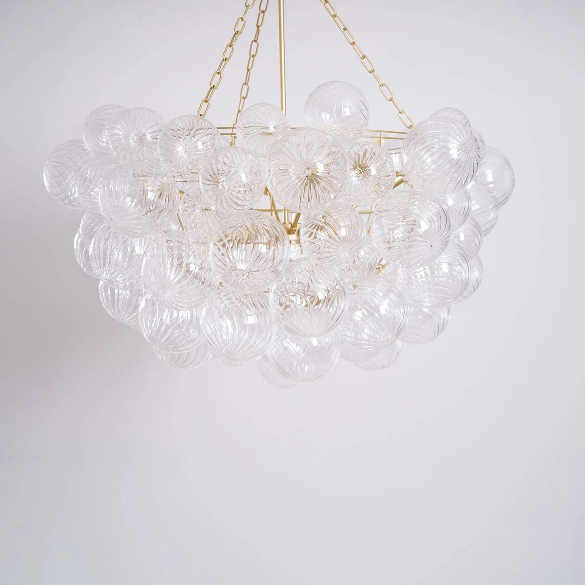 Chandelier | Glass Bubble Cluster & Gold Finish | Multiple Sizes