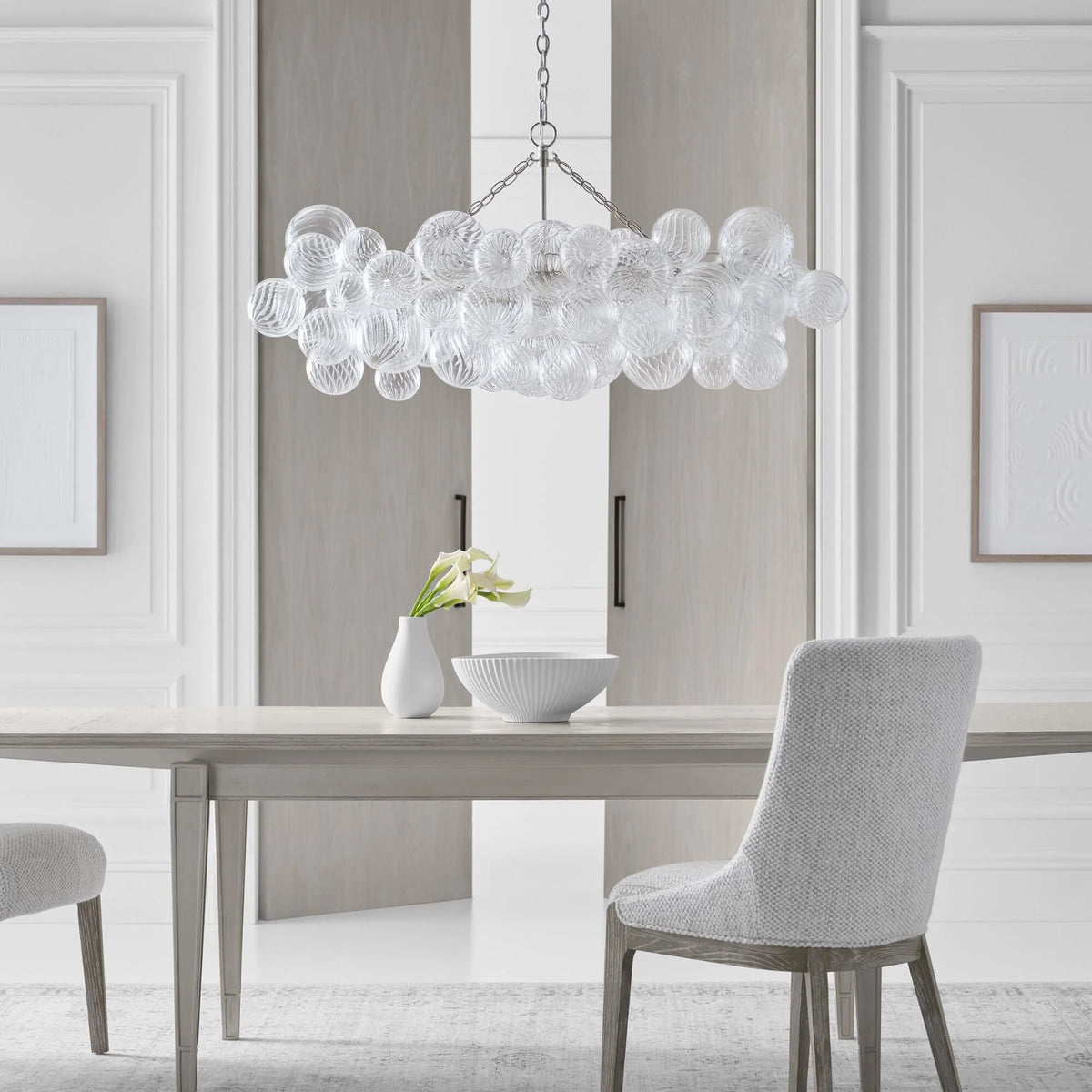 Chandelier | Glass Bubble Cluster & Gold Finish | Multiple Sizes
