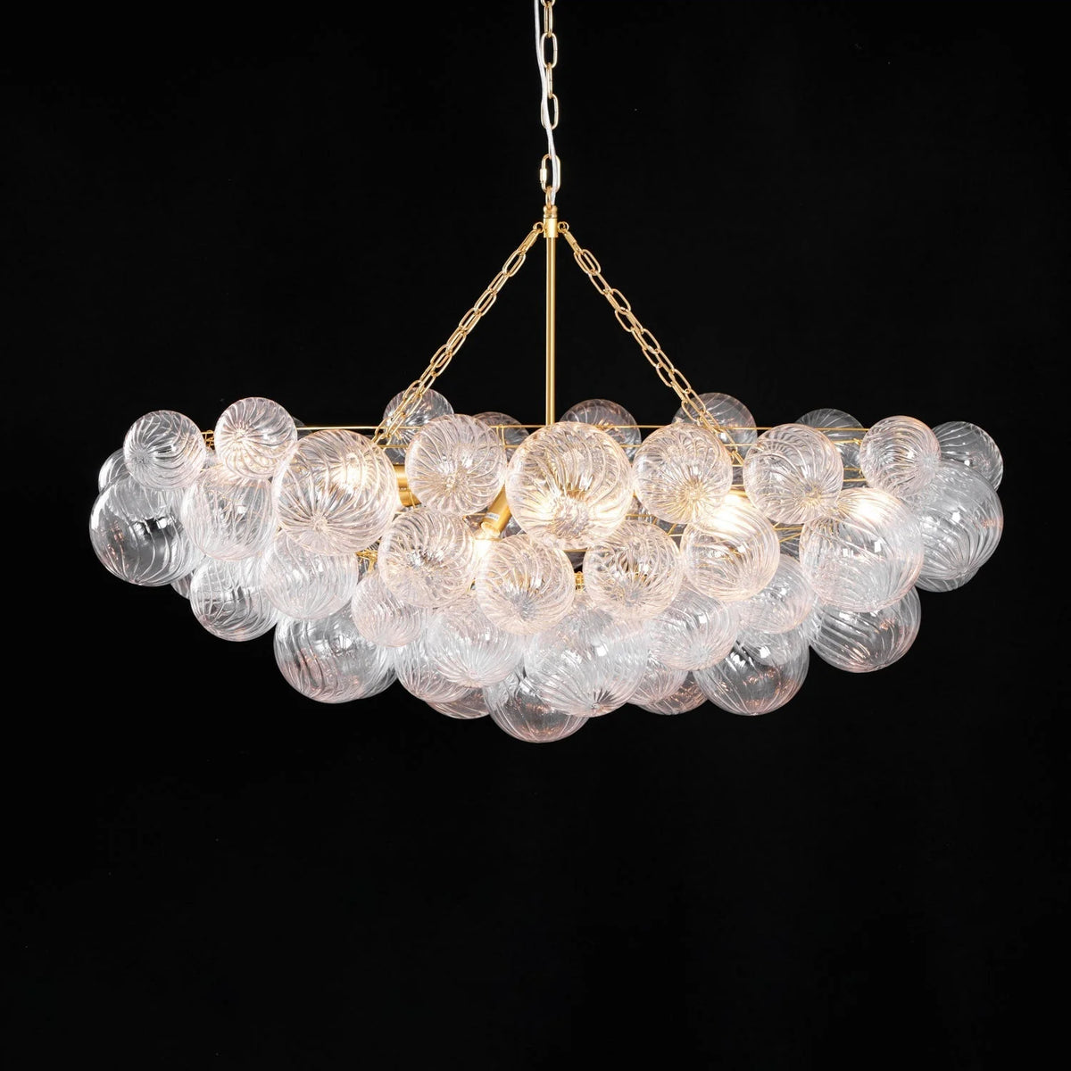 Chandelier | Glass Bubble Cluster & Gold Finish | Multiple Sizes