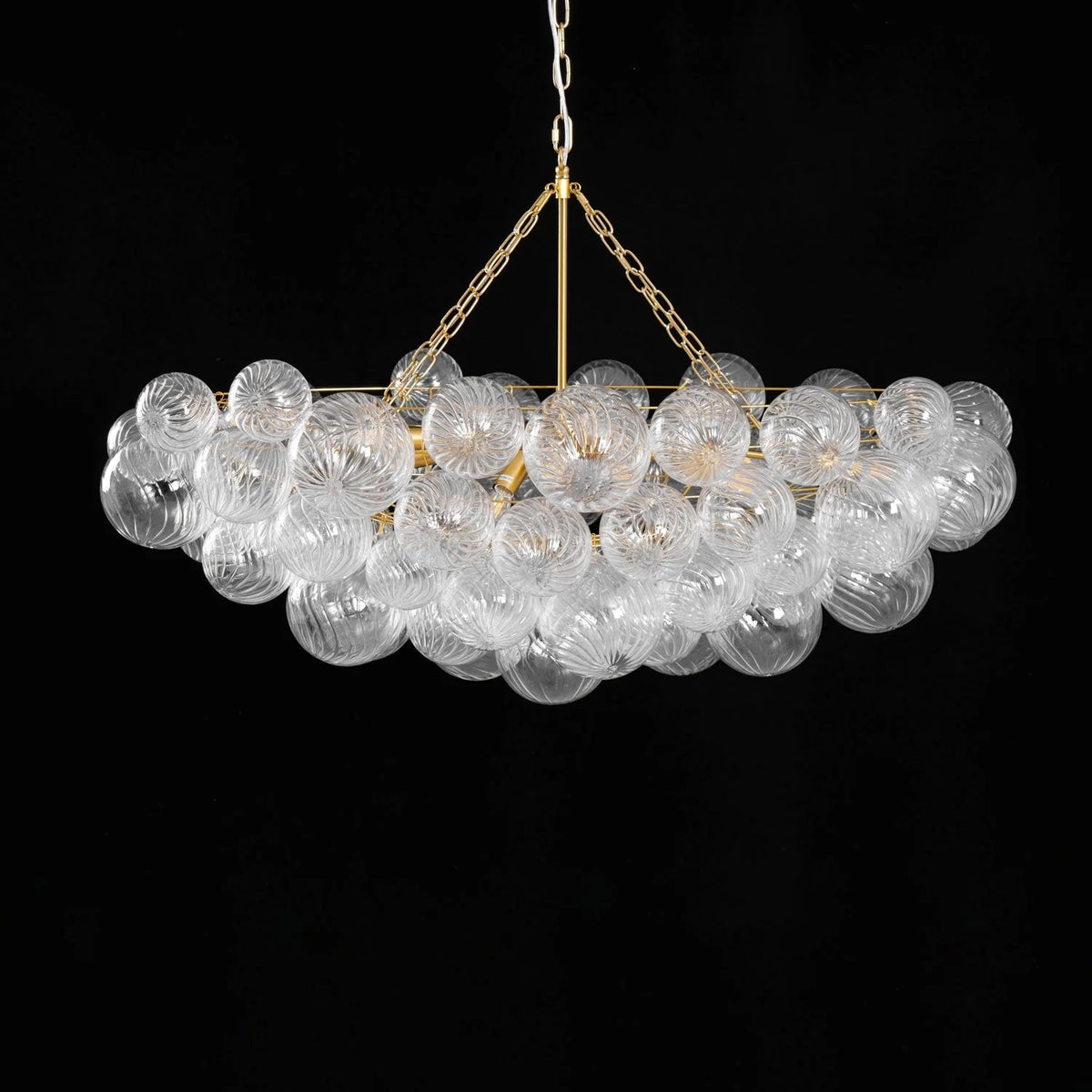 Chandelier | Glass Bubble Cluster & Gold Finish | Multiple Sizes