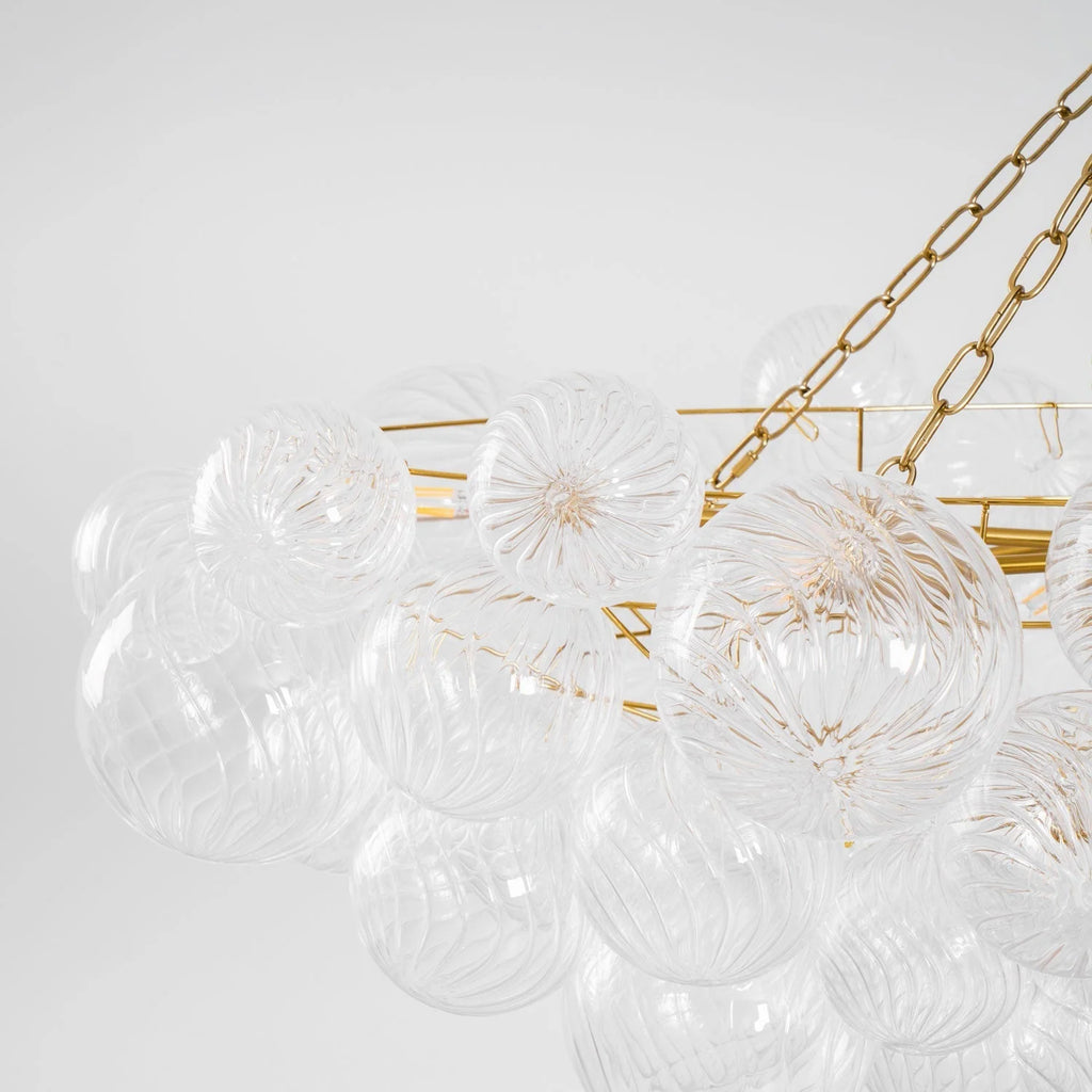 Chandelier | Glass Bubble Cluster & Gold Finish | Multiple Sizes