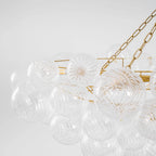 Chandelier | Glass Bubble Cluster & Gold Finish | Multiple Sizes
