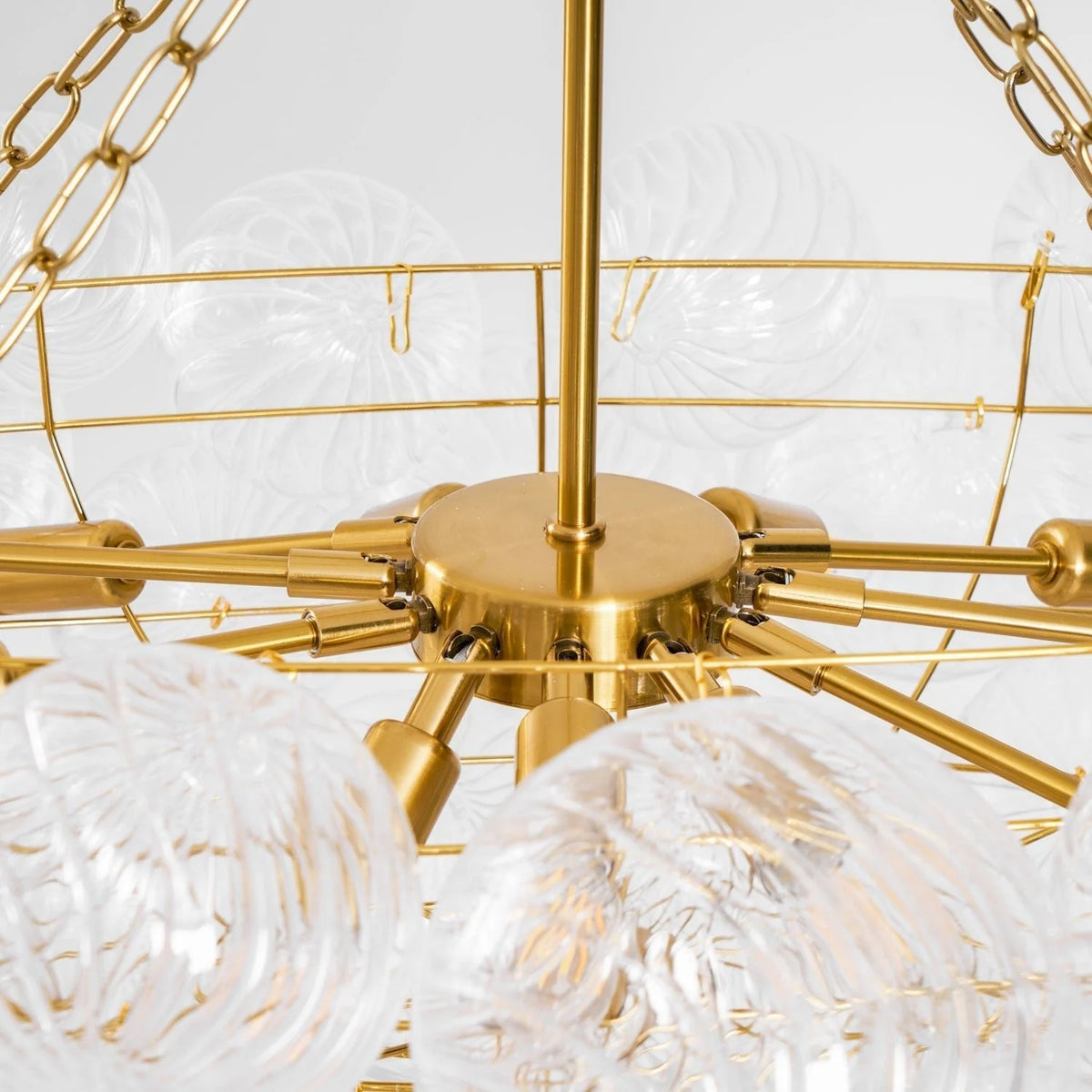 Chandelier | Glass Bubble Cluster & Gold Finish | Multiple Sizes
