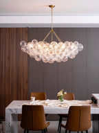 Chandelier | Glass Bubble Cluster & Gold Finish | Multiple Sizes