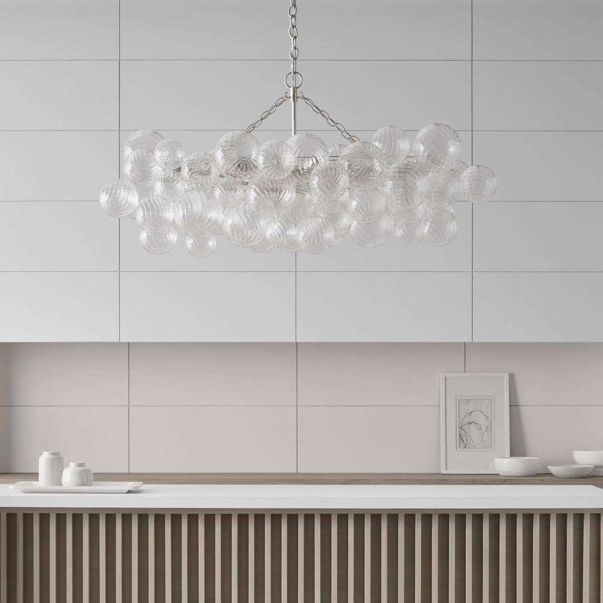 Chandelier | Glass Bubble Cluster & Gold Finish | Multiple Sizes