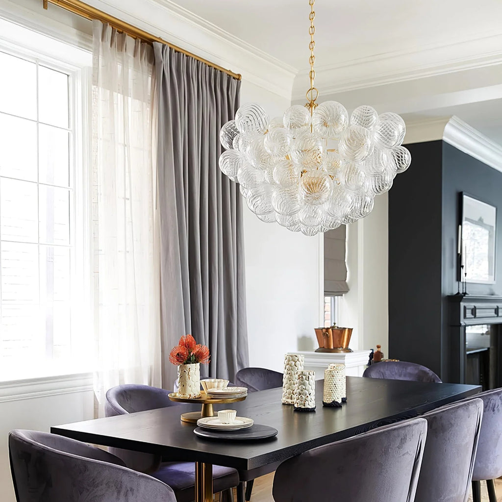 Chandelier | Glass Bubble Cluster & Gold Finish | Multiple Sizes
