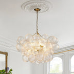 Chandelier | Glass Bubble Cluster & Gold Finish | Multiple Sizes