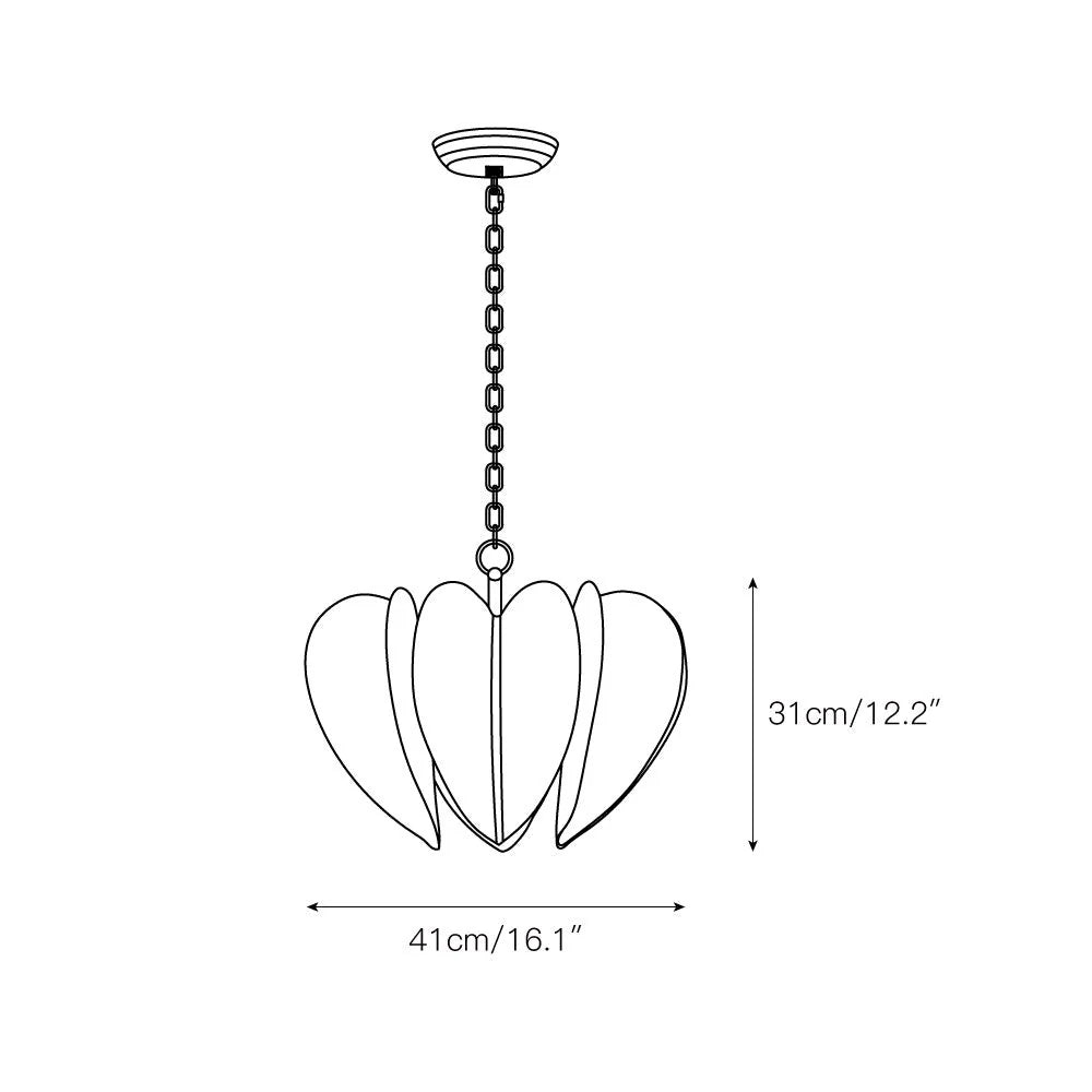 Chandelier | Gold Finish & Iron Frame | 6-Light