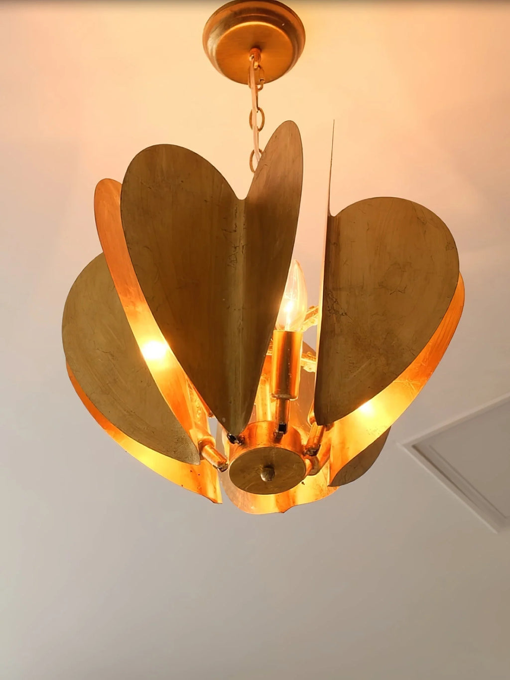 Chandelier | Gold Finish & Iron Frame | 6-Light