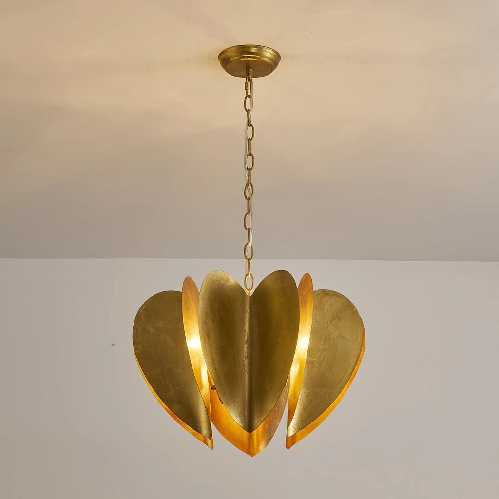 Chandelier | Gold Finish & Iron Frame | 6-Light
